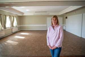 B&DWM & BWM - SGB-25401 - Treasurer Karen Bennett over looks the recent refurbishment of the Bicton Village Hall