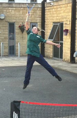 Carer Lisa in full swing!