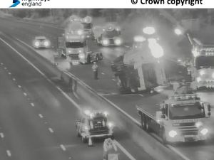 Supporting image for story: M6 still closed after overturned HGV lorry caused so much damage the carriageways need resurfacing