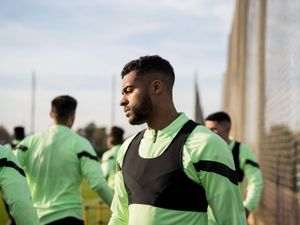 Darrnell Furlong during a warm up (WBA)