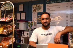 Owner Imran Riaz at the Early Bird Cafe, Wellington on Thursday, August 14, 2025.