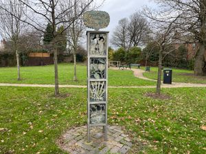 Chuckery Pocket Park sculpture, Walhouse Road Walsall Council Planet Art Commissions