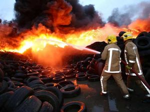 Supporting image for story: Wem blaze — in pictures