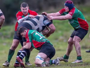 Action from Burntwood's 37-31 win over Veseyans.