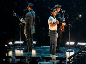 Supporting image for story: Birmingham burnin' up as Jonas Brothers kick off arena tour - in pictures