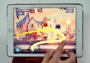 The game involves swiping the screen to kill creatures, critters and monsters