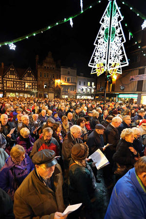 Carols in the Square in Shrewsbury
