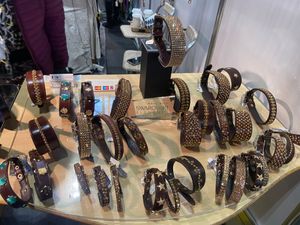 Swarovski collars from Diamond Dogs are among the products people can treat their pets to