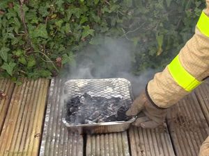 Supporting image for story: Watch disposable barbecue start fire within seconds as new heatwave warning is issued