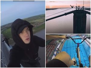 Supporting image for story: YouTube prankster fined after filming group illegally scaling 510ft-high Humber Bridge 