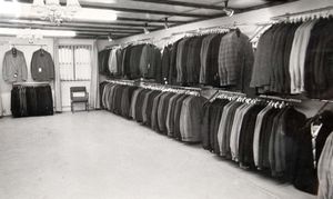 Suit you Sir! The upstairs of the Pattingham full of suits.
