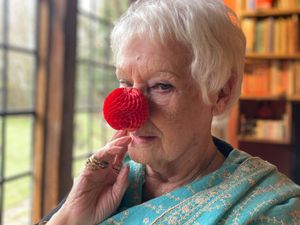 Supporting image for story: Dame Judi Dench dons ‘very clever’ red nose for Comic Relief