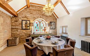 The dining room at The Dower House in Burwarton. Picture: Savills/Rightmove.