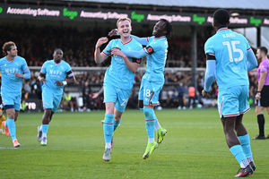 Ryan Finnigan replaced Brandon Comley in the only Walsall change. (Owen Russell)