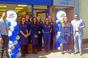 Staff celebrate the opening of the Boots opticians branch in High Green, Cannock