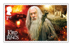One of their new set of eight stamps in the main set that celebrates the 25th anniversary of The Lord of the Rings: The Fellowship of the Ring 