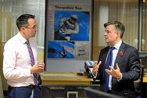 Jon Ashworth with Shropshire Star editor Martin Wright