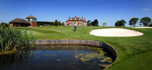 The Astbury Hall estate, with The Boat House on the left