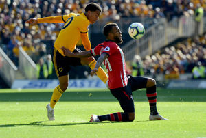 Ryan Bertrand of Southampton and Helder Costa of Wolverhampton Wanderers (AMA)