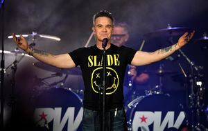 Robbie Williams wows the crowd at The Halls, Wolverhampton. Photo: Tim Thursfield