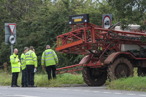 Police at the junction on the A5. Photo: SnapperSK