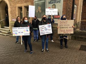 Supporting image for story: Parents protest over fears disabled children's services could be cut