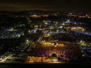 Supporting image for story: Thousands turn out to enjoy Shrewsbury Folk Festival with drone rangers giving fans a new perspective on the spectacle