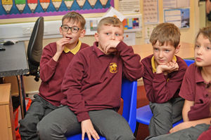 Pupils feel the tension as Iran attack during the game