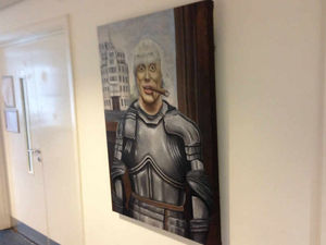 Supporting image for story: Jimmy Savile artwork will be used in student debate