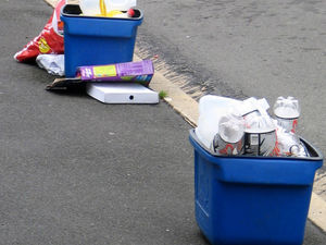 Supporting image for story: No lids for plastics recycling boxes - despite plea following windy Shropshire weather 