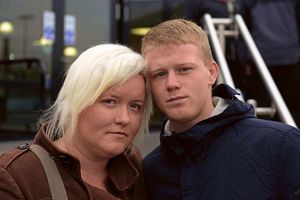 Charlotte Deelo and her half brother Sheridan Penn after her brothers inquest in Wellington