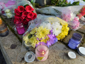 Supporting image for story: Tributes left outside Rowley Regis station after 13-year-old boy's death on the tracks