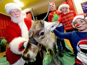 Supporting image for story: Santa and his reindeer make special stop at Wolverhampton school