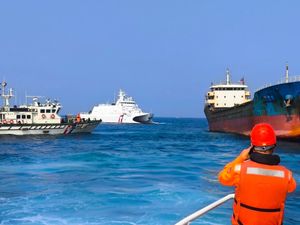 Supporting image for story: Taiwan investigates Chinese-crewed ship believed to have severed undersea cable