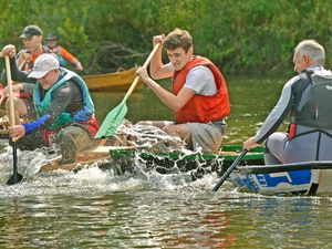 Supporting image for story: Fun and games at annual Ironbridge Coracle Regatta