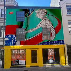 Mural in Bridlesmith Gate in Nottingham