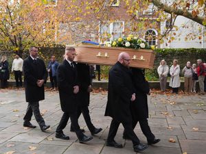 Supporting image for story: Mourners gather for Keeping Up Appearances star Patricia Routledge’s funeral