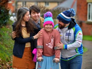 Supporting image for story: Amelia, 10, celebrates end of treatment with her family after nine months in hospital with bone cancer