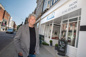 Philip Minton outside Kameo Hair Salon. Photo: Mandy Jones