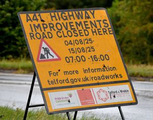 The latest phase of the roadworks on the A41 near Newport. Pictured is the Forton Roundabout. Photo: Tim Thursfield