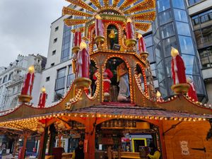 Colourful and vibrant displays can be seen all along the market route