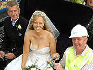 Supporting image for story: Bride gets to church on time