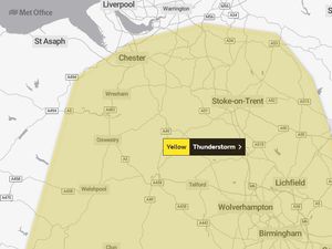 Supporting image for story: Met Office issues 12-hour thunderstorm warning for Shropshire - hail and gusts predicted