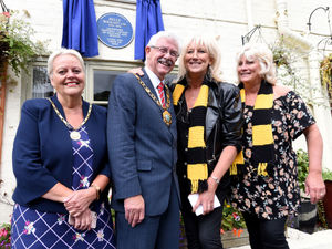 Supporting image for story: Plaque unveiled at Wolves legend Billy Wright's childhood home in Ironbridge - in pictures