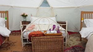 Each tent provides a comfortable place to stay. Photo: Himley Glamping