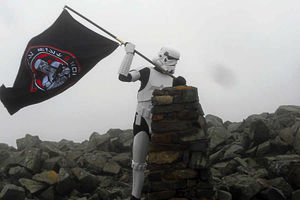 Supporting image for story: May the fourth is with Whitchurch Star Wars fan Ashley as he scales England's highest peak