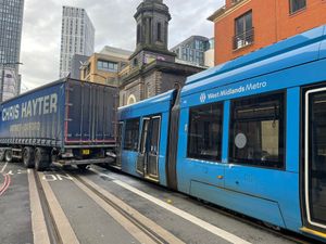 Supporting image for story: Crash between lorry and tram causes city centre travel delays