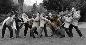 King Pleasure and the Biscuit Boys in their early years in the 1990s.