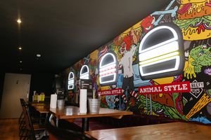 The colourful interior