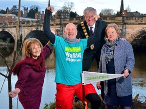 Supporting image for story: Samaritan David drops in to Shropshire on 6,000-MILE trek
